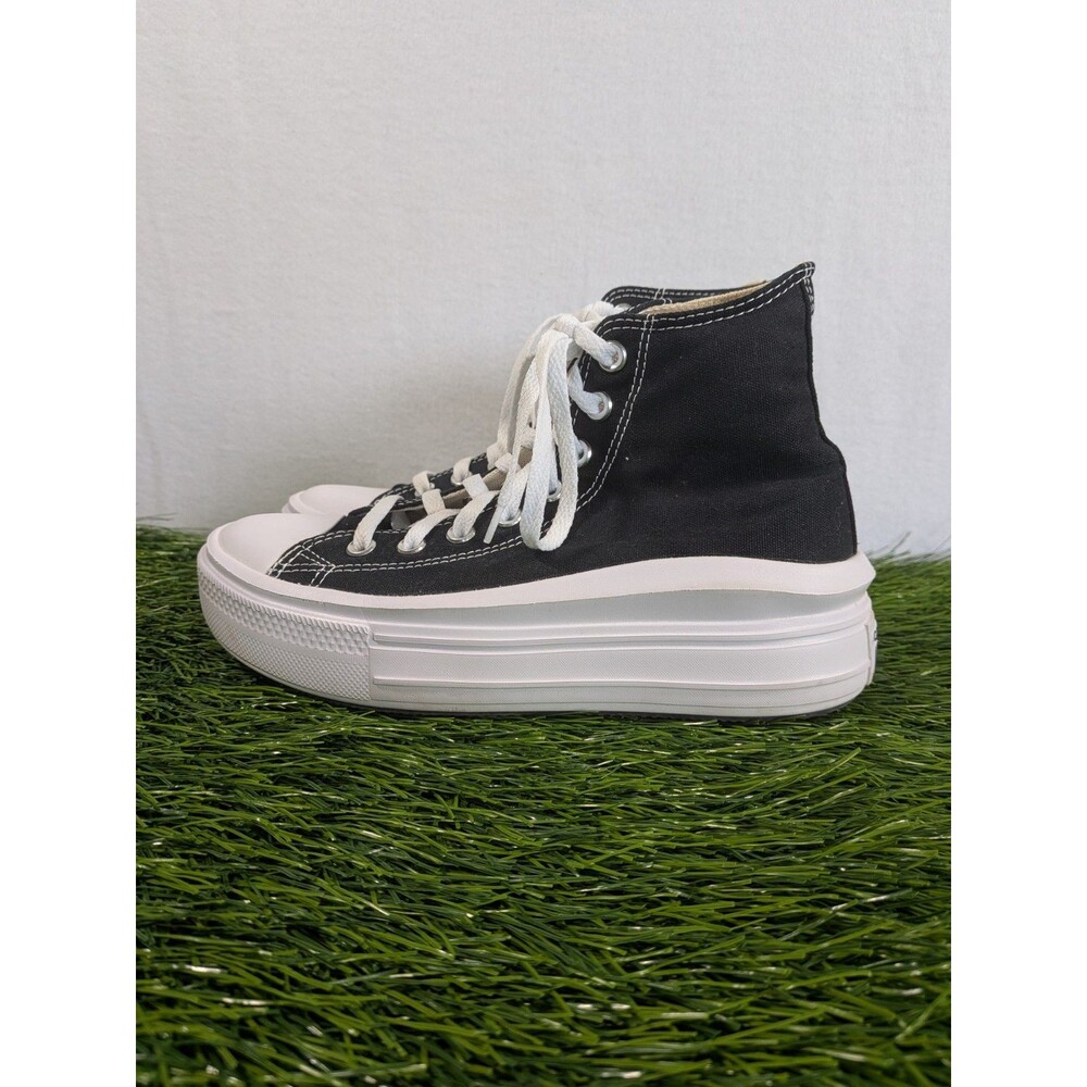 Converse All Star Move Platform Shoes Womens Size 8 Black Sneakers Chuck Taylor - Picture 4 of 13